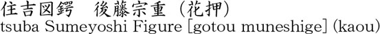 住吉図鍔　後藤宗重（花押）商品名