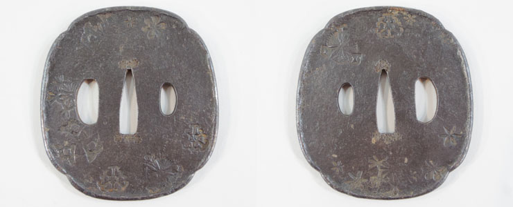 浜野保随作　竹金象篏鐔 浜野保随作 竹金象篏鐔 - メルカリ