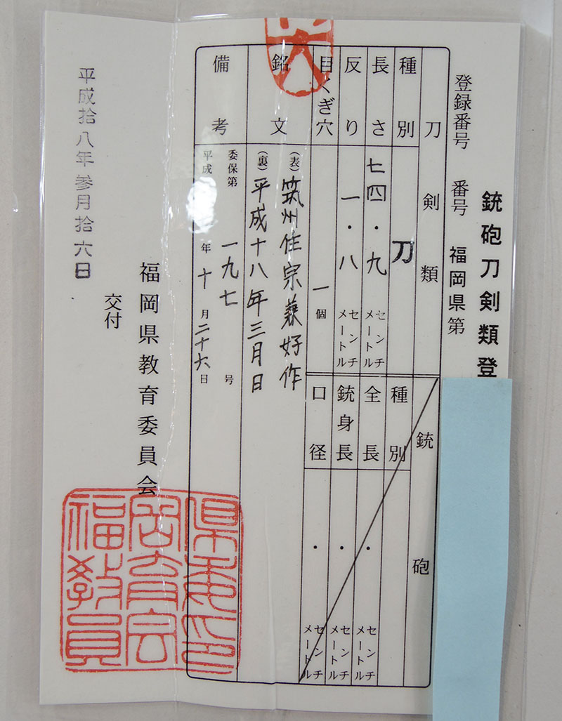 筑州住宗兼好作鑑定書画像