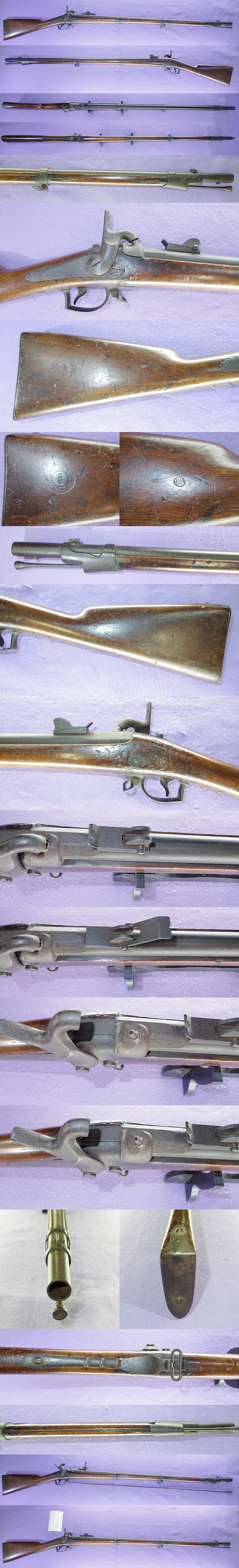 スティーブンス銃　(オランダ製ミニエー銃)各部分画像