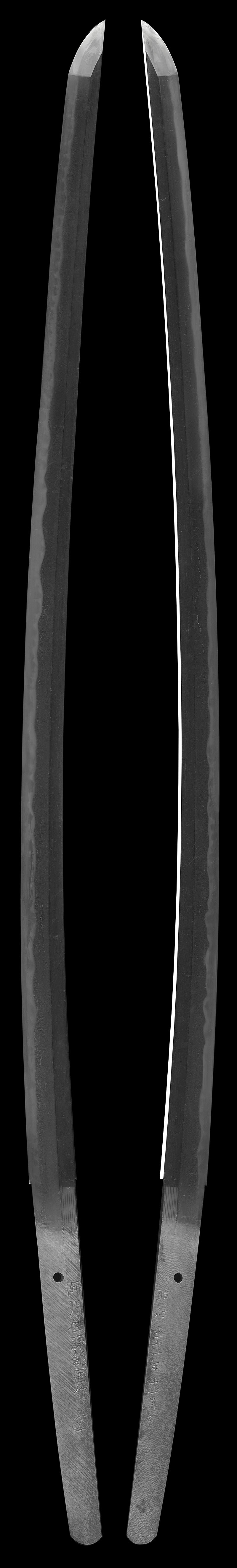 日本刀 刀 阿州住源範国作(花押) (田中昇) 昭和五十一年十一月日｜日本