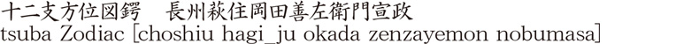 十二支方位図鍔　長州萩住岡田善左衛門宣政商品名