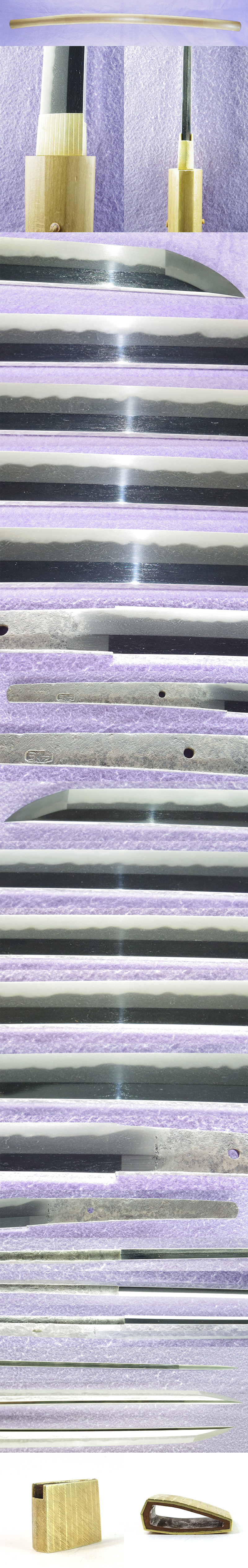 刀　作陽幕下士細川主税佐正義(刻印) (主税介正義) (新々刀　上々作)　　□□□□仲春各部分画像