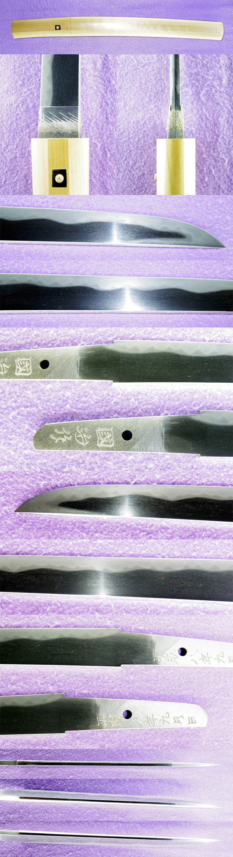 短刀　國治　(小宮国治) (昭和の大業物と言われる小宮四郎国光の子)　　　平成八年九月日各部分画像