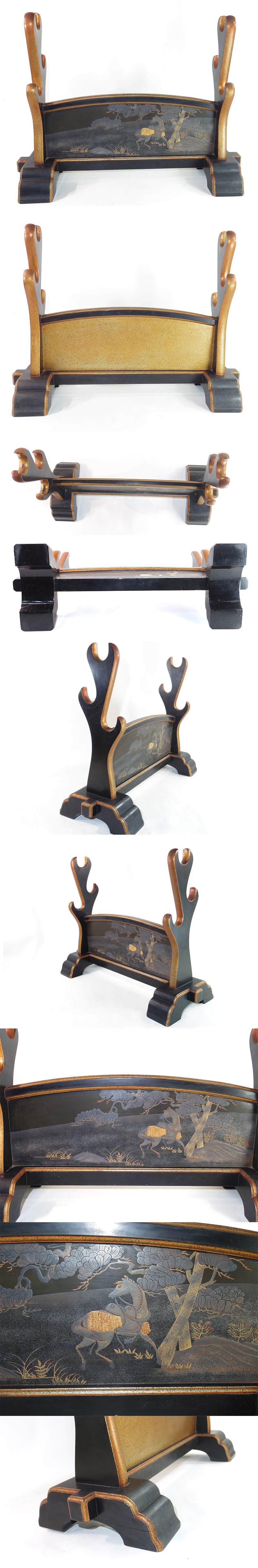 刀掛け　蒔絵各部分画像